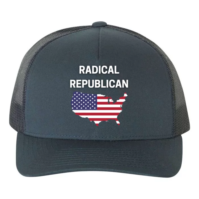 Radical Republican Usa Flag Patriotic Civil Rights Gift Yupoong Adult 5-Panel Trucker Hat