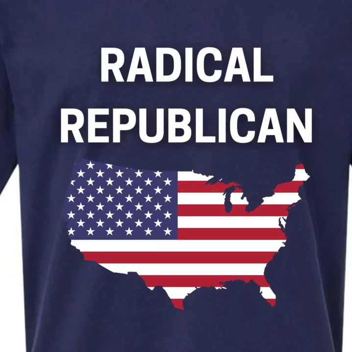 Radical Republican Usa Flag Patriotic Civil Rights Gift Sueded Cloud Jersey T-Shirt