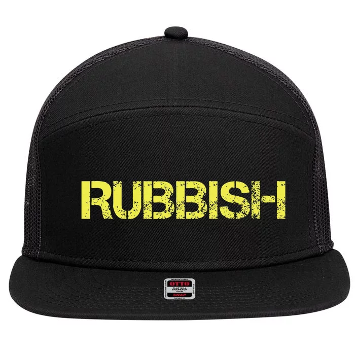 Rubbish 7 Panel Mesh Trucker Snapback Hat