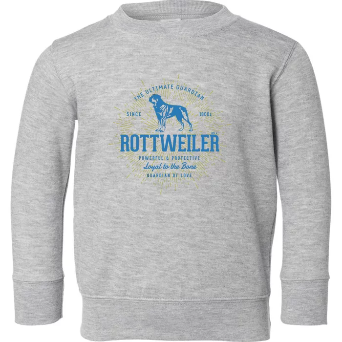 Retro Rottweiler Vintage Toddler Sweatshirt