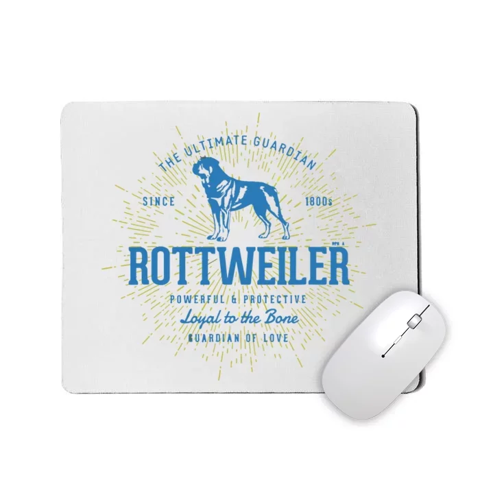 Retro Rottweiler Vintage Mousepad