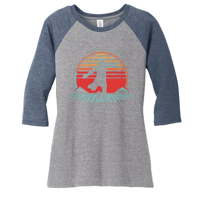 Rugby Retro Vintage 80s Style Coach Player Gift Women's Tri-Blend 3/4-Sleeve Raglan Shirt