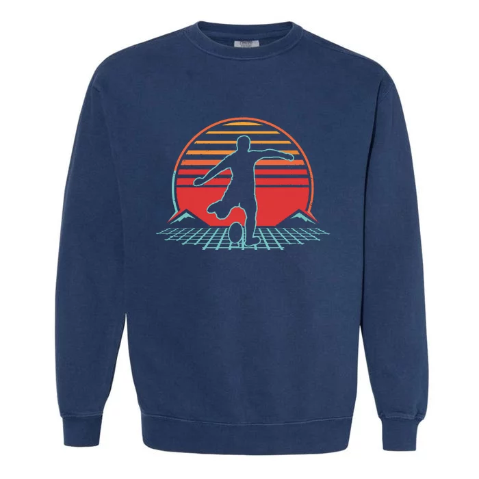 Rugby Retro Vintage 80s Style Coach Player Gift Garment-Dyed Sweatshirt