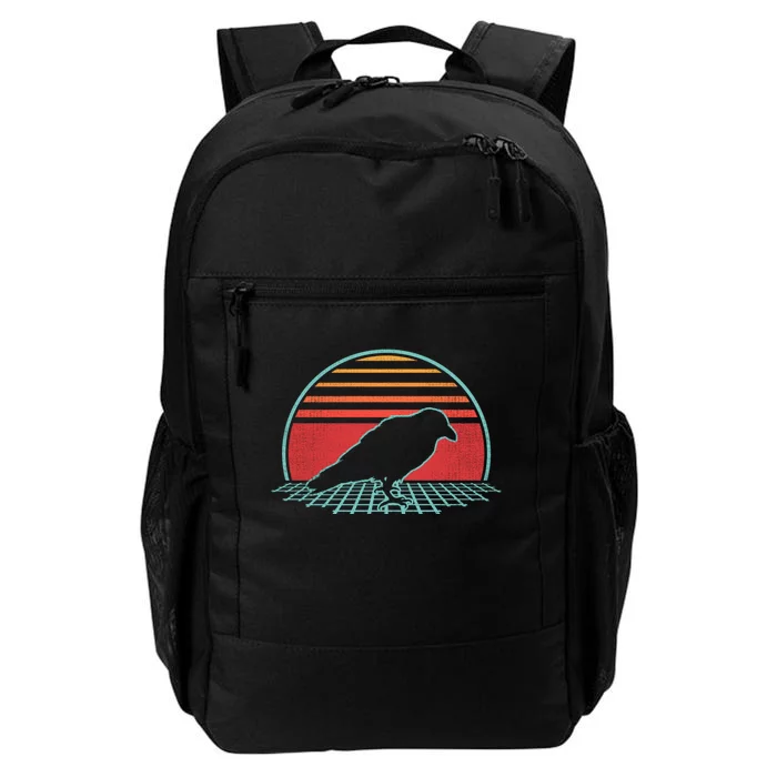 Raven Retro Vintage Crow 80s Style Bird Lover Gift Daily Commute Backpack