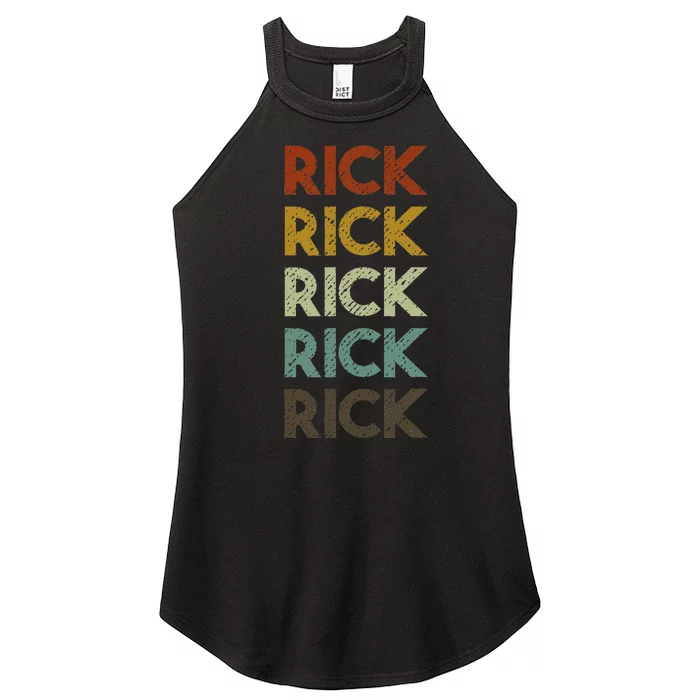 Retro Rick Vintage Distressed Style Women’s Perfect Tri Rocker Tank