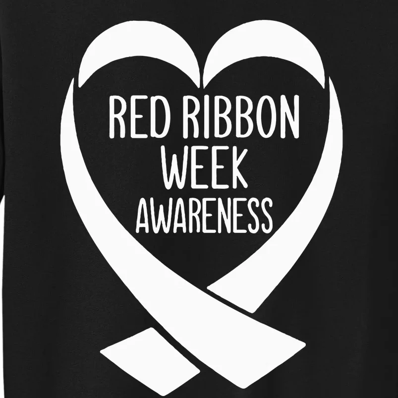 Red Ribbon Week Awareness Heart We Wear Red For Awareness Sweatshirt