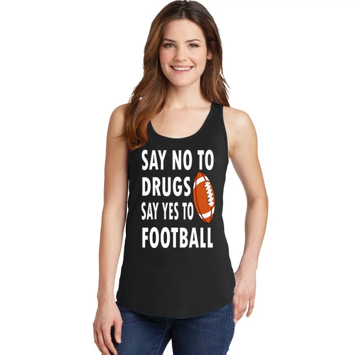 Red Ribbon Week Say No To Drugs Say Yes To Football Ladies Essential Tank