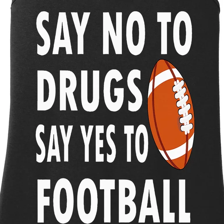 Red Ribbon Week Say No To Drugs Say Yes To Football Ladies Essential Tank