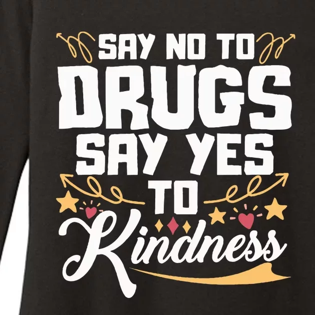 Red Ribbon Week Say No To Drugs Say Yes To Kindness Womens CVC Long Sleeve Shirt