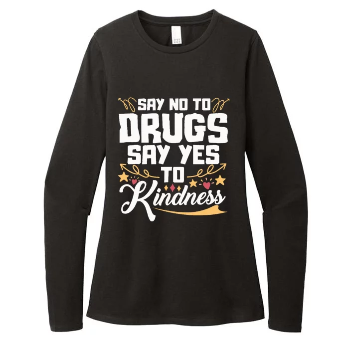 Red Ribbon Week Say No To Drugs Say Yes To Kindness Womens CVC Long Sleeve Shirt