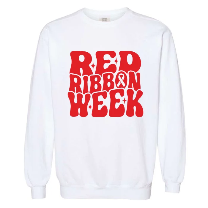 Red Ribbon Week Say Boo To Drugs Garment-Dyed Sweatshirt