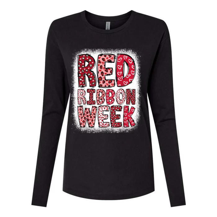 Red Ribbon Week Womens Cotton Relaxed Long Sleeve T-Shirt