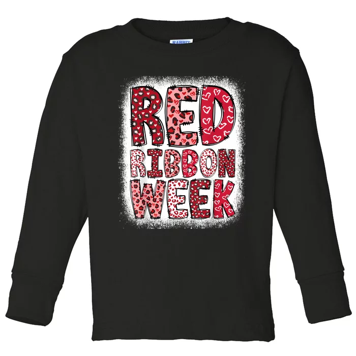 Red Ribbon Week Toddler Long Sleeve Shirt