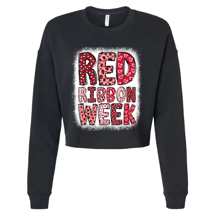 Red Ribbon Week Cropped Pullover Crew