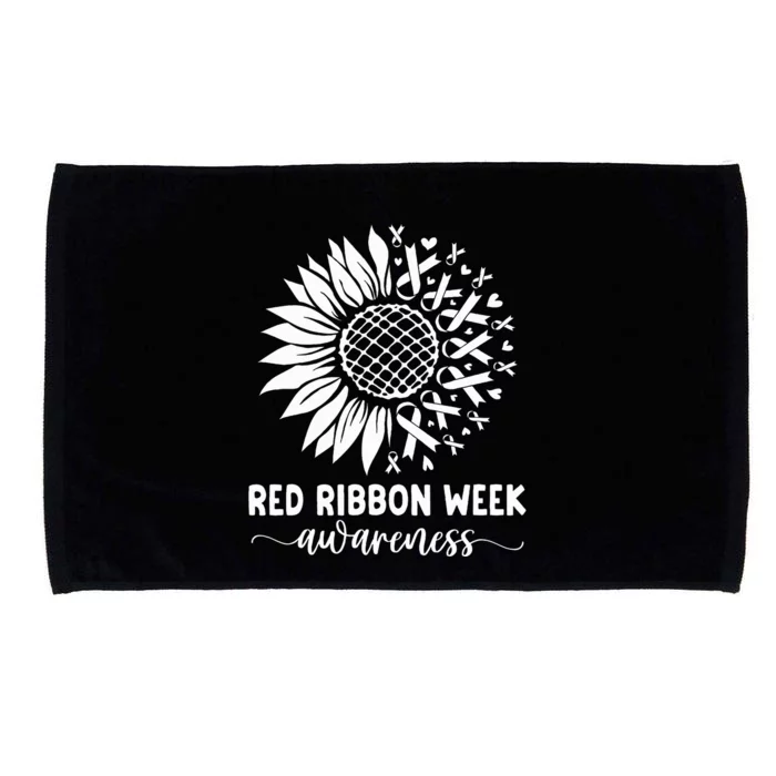 Red Ribbon Week Red Ribbon Week Sunflower Microfiber Hand Towel