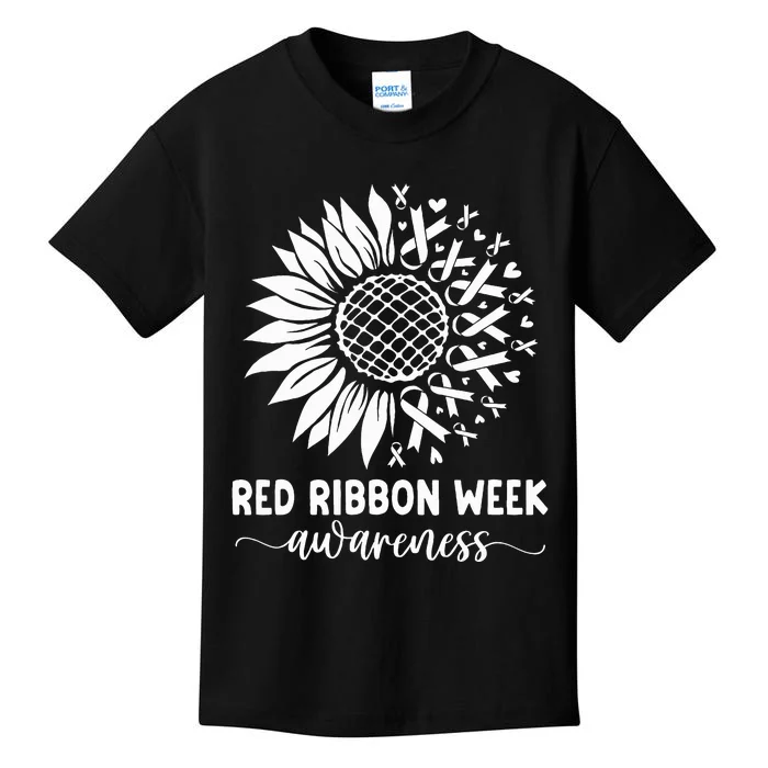 Red Ribbon Week Red Ribbon Week Sunflower Kids T-Shirt