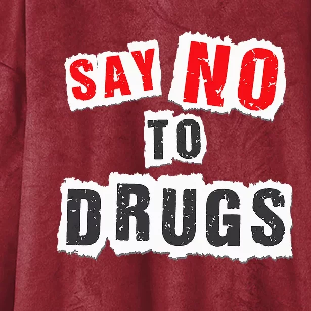 Red Ribbon Week Say No To Drugs Hooded Wearable Blanket