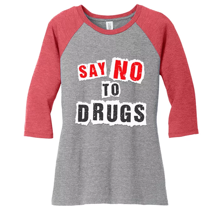 Red Ribbon Week Say No To Drugs Women's Tri-Blend 3/4-Sleeve Raglan Shirt