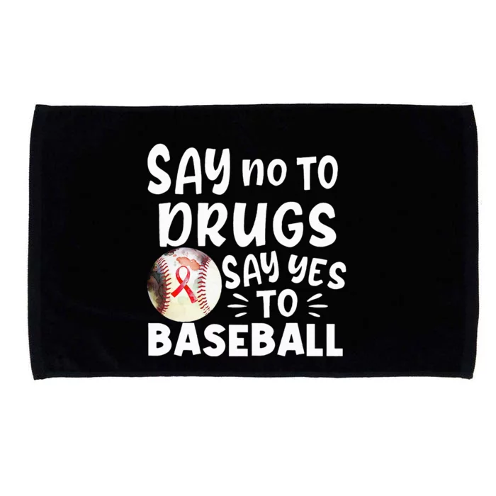 Red Ribbon Week  SayNo SayYes to Baseball Microfiber Hand Towel