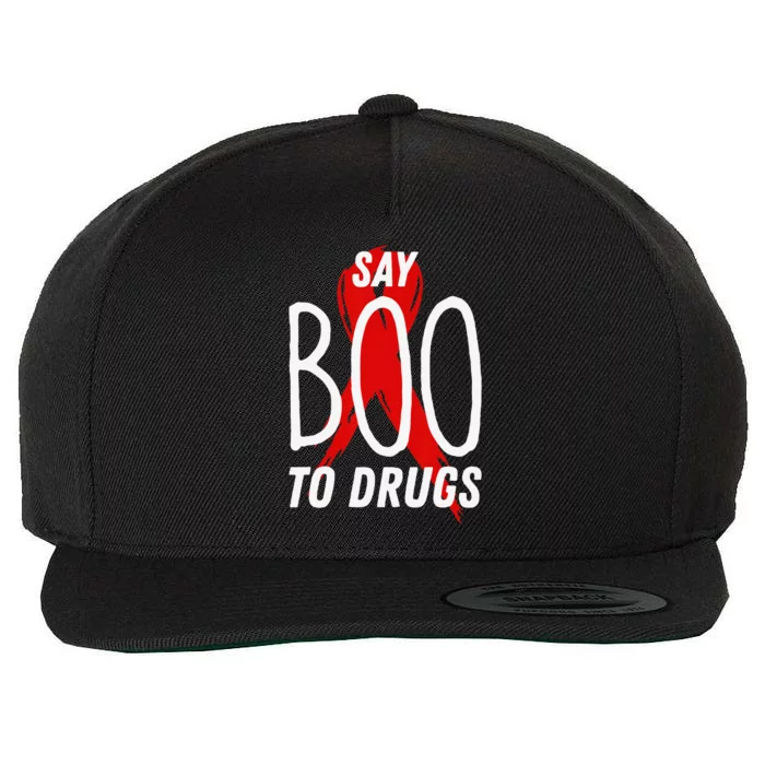 Red Ribbon Week Say BOO To Say Yes To Halloween Wool Snapback Cap