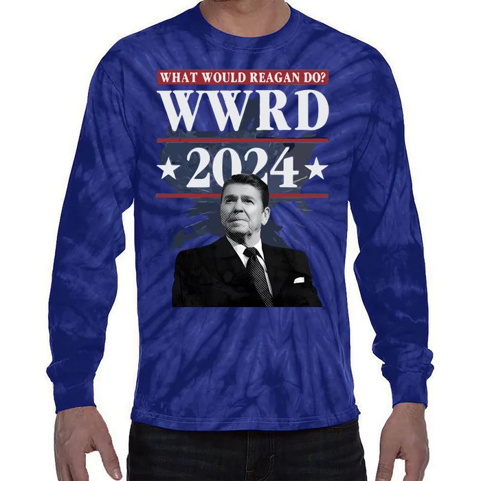 Ronald Reagan Wwrd 2024 Tie-Dye Long Sleeve Shirt