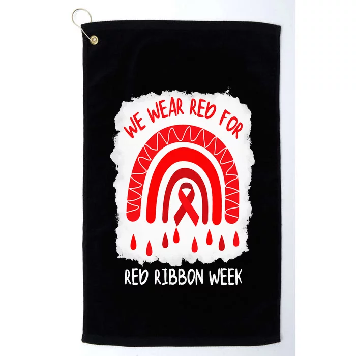 Red Ribbon Week  We Wear Red For Red Ribbon Week Rainbow Platinum Collection Golf Towel