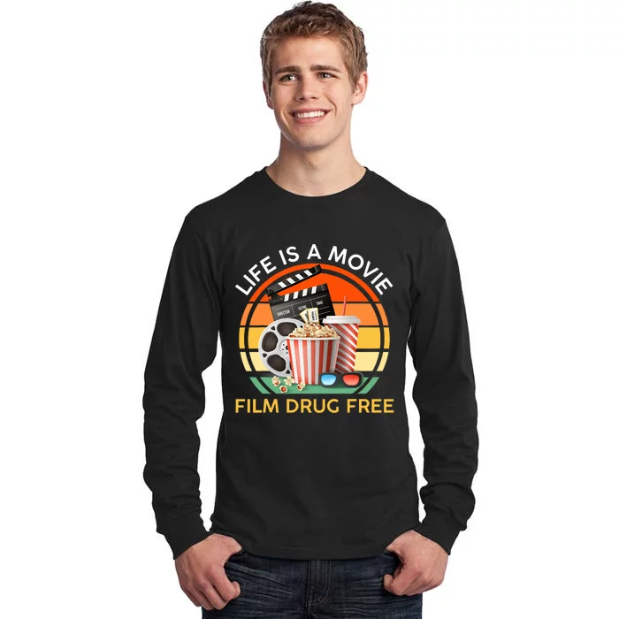 Red Ribbon Week Life Is A Movie Film Drug Free Tall Long Sleeve T-Shirt