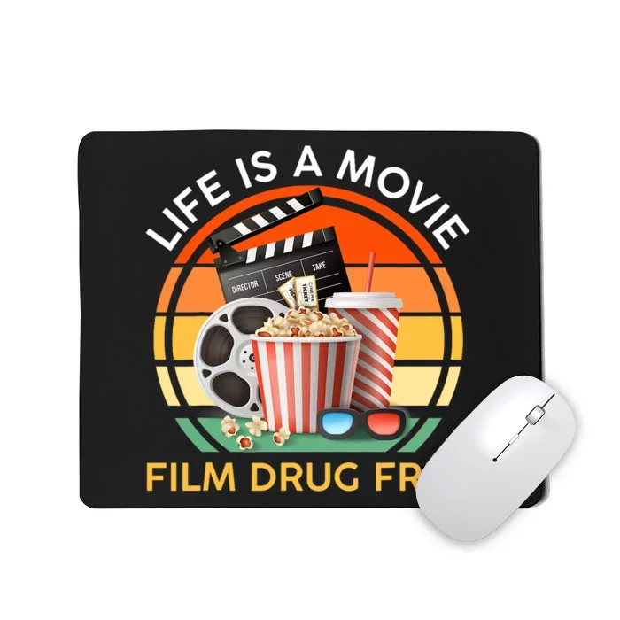 Red Ribbon Week Life Is A Movie Film Drug Free Mousepad