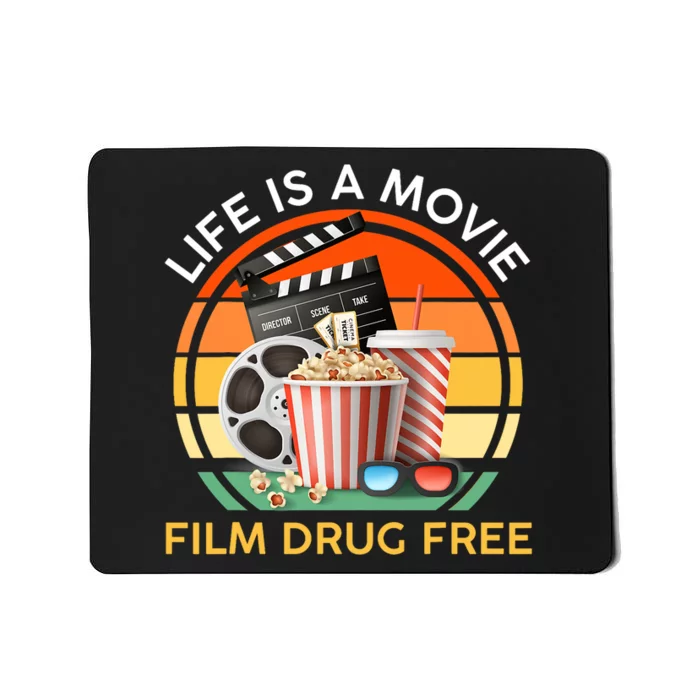 Red Ribbon Week Life Is A Movie Film Drug Free Mousepad