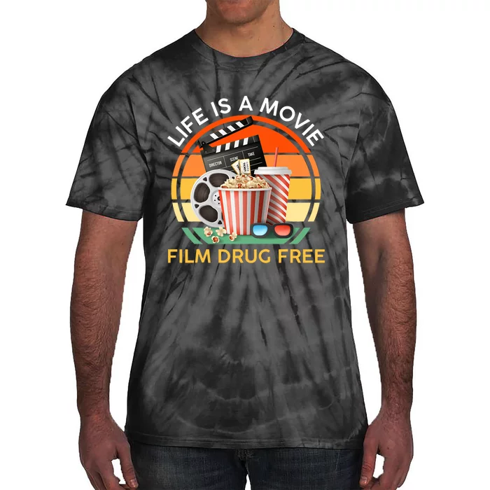 Red Ribbon Week Life Is A Movie Film Drug Free Tie-Dye T-Shirt