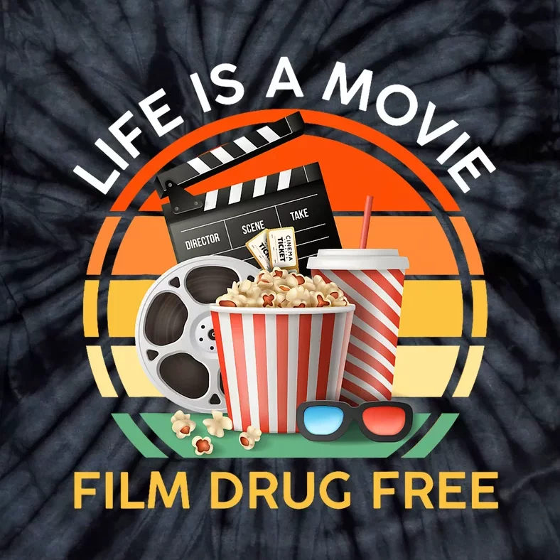 Red Ribbon Week Life Is A Movie Film Drug Free Tie-Dye T-Shirt