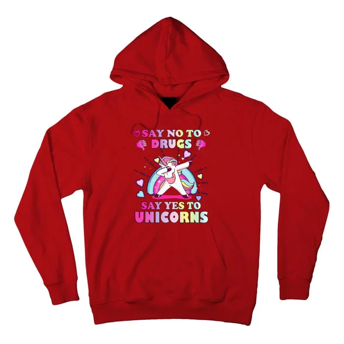 Red Ribbon Week Say No Drugs Say Yes to Unicorns Tall Hoodie