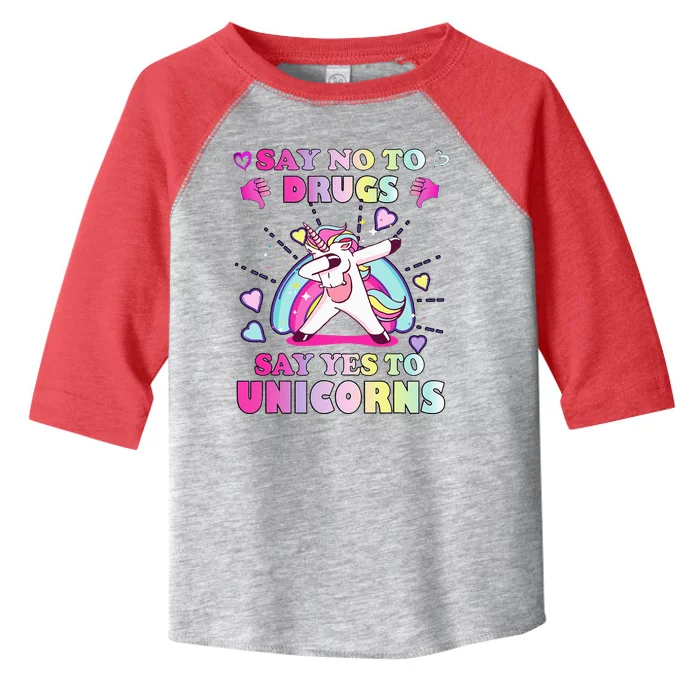 Red Ribbon Week Say No Drugs Say Yes to Unicorns Toddler Fine Jersey T-Shirt