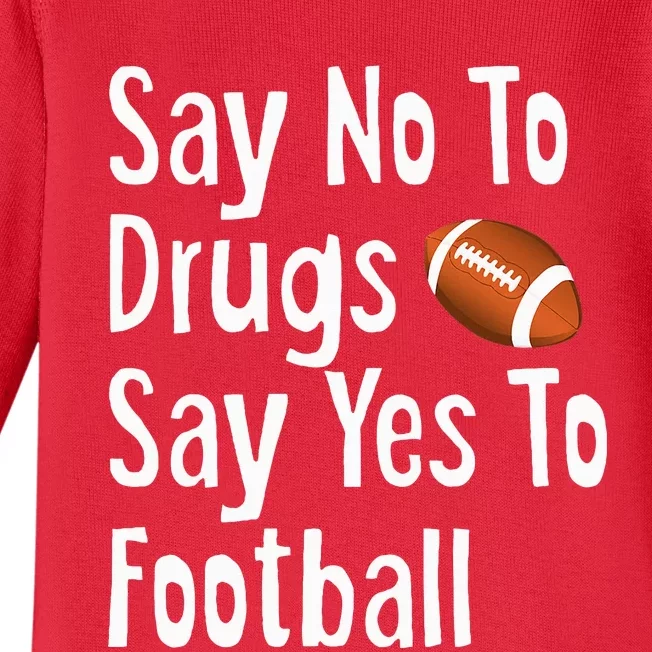 Red Ribbon Week  Say No Say Yes to Football Baby Long Sleeve Bodysuit