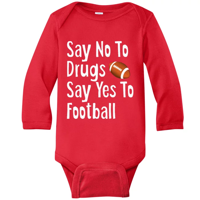 Red Ribbon Week  Say No Say Yes to Football Baby Long Sleeve Bodysuit