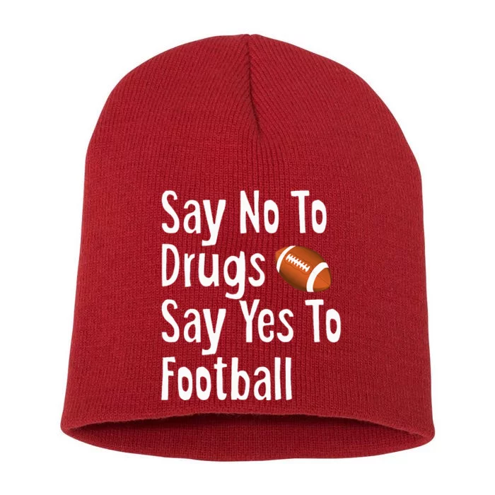 Red Ribbon Week  Say No Say Yes to Football Short Acrylic Beanie