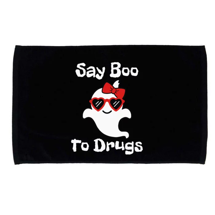 Red Ribbon Week Say Yes To Say Boo To Halloween Say Boo Microfiber Hand Towel