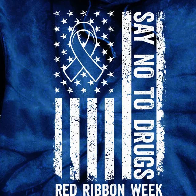 Red Ribbon Week  We Wear Red Ribbon Week Awareness Tie Dye Hoodie