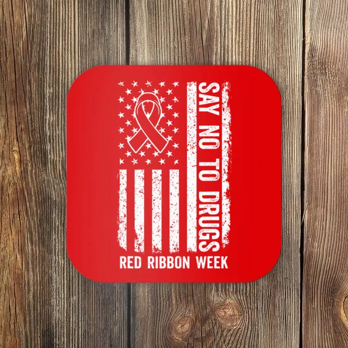 Red Ribbon Week  We Wear Red Ribbon Week Awareness Coaster