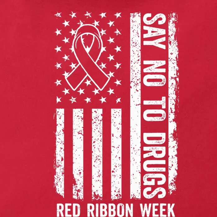 Red Ribbon Week  We Wear Red Ribbon Week Awareness Zip Tote Bag