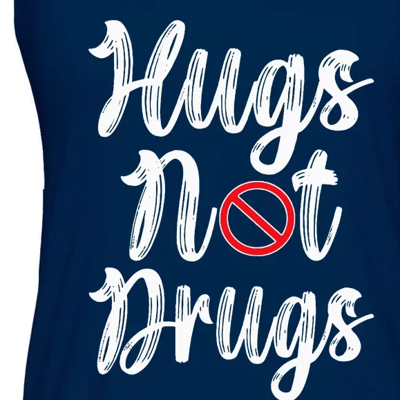 Red Ribbon Week Awareness Hugs Not Drugs  Ribbon Ladies Essential Flowy Tank