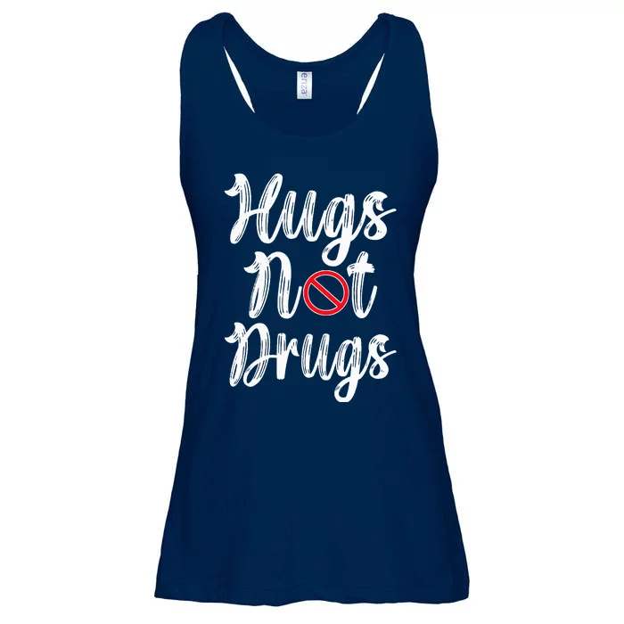 Red Ribbon Week Awareness Hugs Not Drugs  Ribbon Ladies Essential Flowy Tank