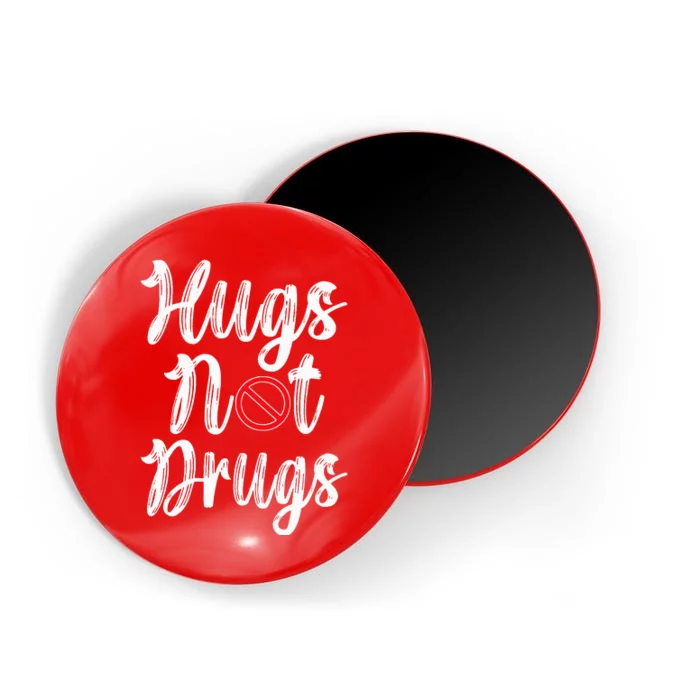 Red Ribbon Week Awareness Hugs Not Drugs  Ribbon Magnet