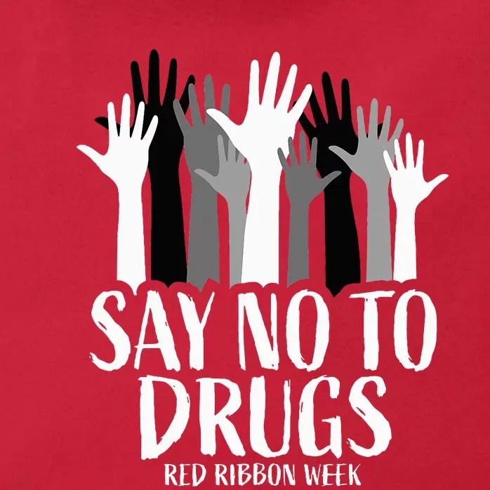 Red Ribbon Week  Say No to Drugs Hands Red Ribbon Week Zip Tote Bag