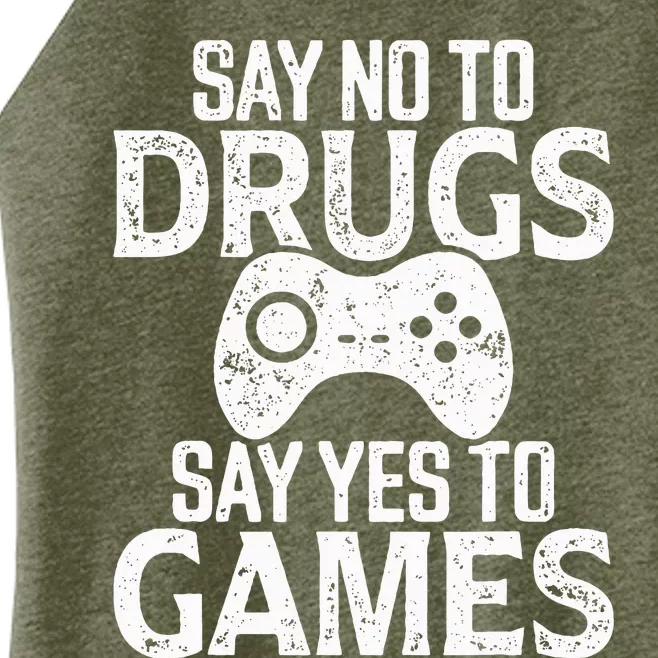 Red Ribbon Week  Say No to Drugs Say Yes to Games Women’s Perfect Tri Rocker Tank