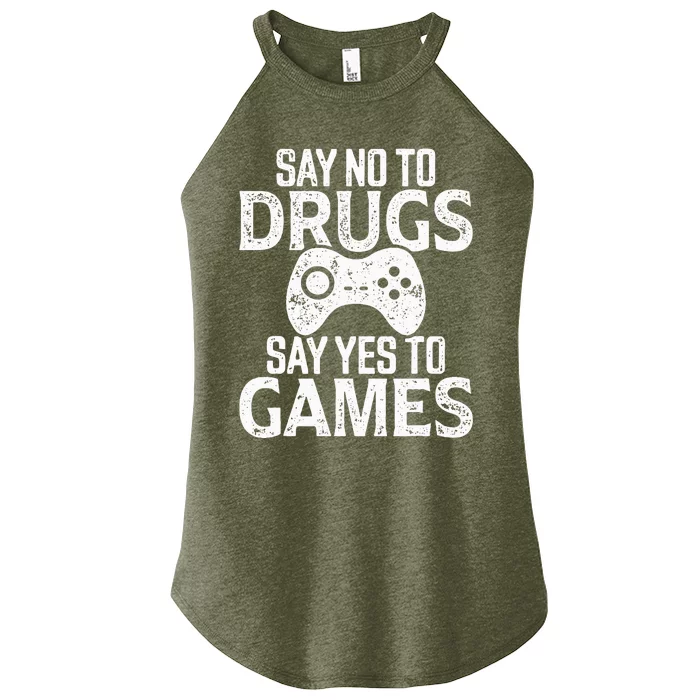 Red Ribbon Week  Say No to Drugs Say Yes to Games Women’s Perfect Tri Rocker Tank