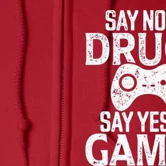 Red Ribbon Week  Say No to Drugs Say Yes to Games Full Zip Hoodie