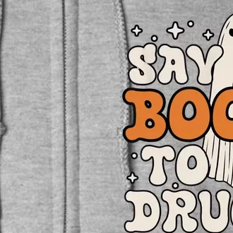 Red Ribbon Week Say Boo To Drugs Full Zip Hoodie