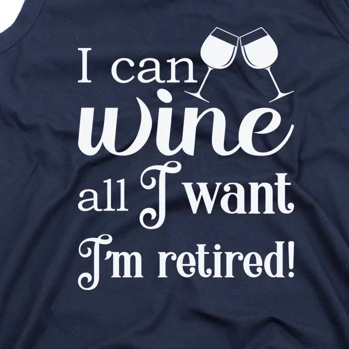 Retired Retirement Wine Gift Tank Top