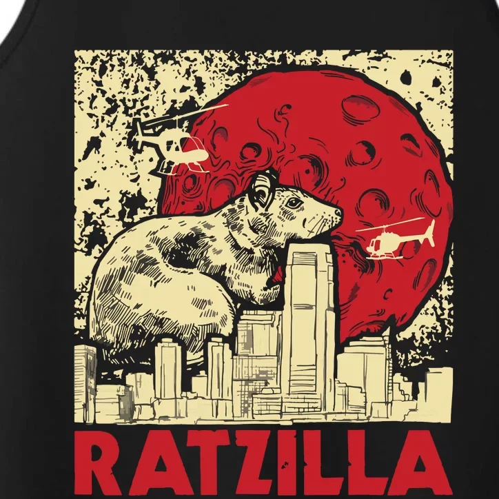 Ratzilla Rat Whisperer Rodent Lover Rat Lover Performance Tank